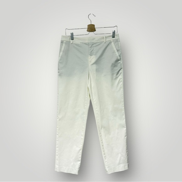 VINCE Mid-Rise Italian Stretch-Cotton Chino Pant Sz 4 White - Picture 5 of 15